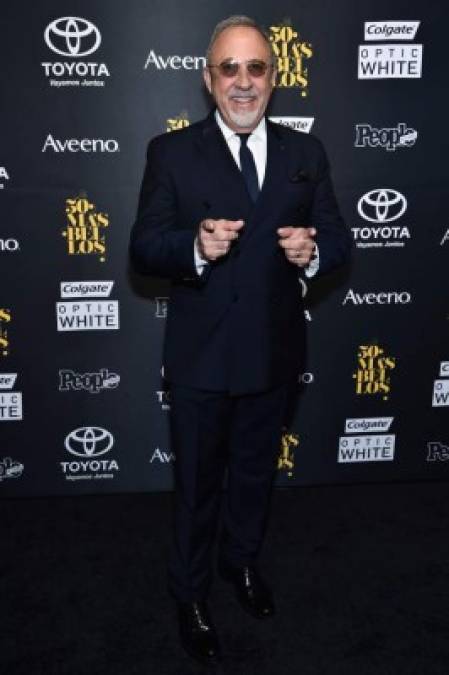 El productor Emilio Estefan acude a la fiesta de Los 50 más Bellos de People en Español 2016 en la ciudad de Nueva York, Estados Unidos.