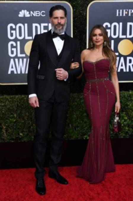 La pareja más sensual en los Globos fue la conformada por la colombiana Sofia Vergara y el estadounidense Joe Manganiello.