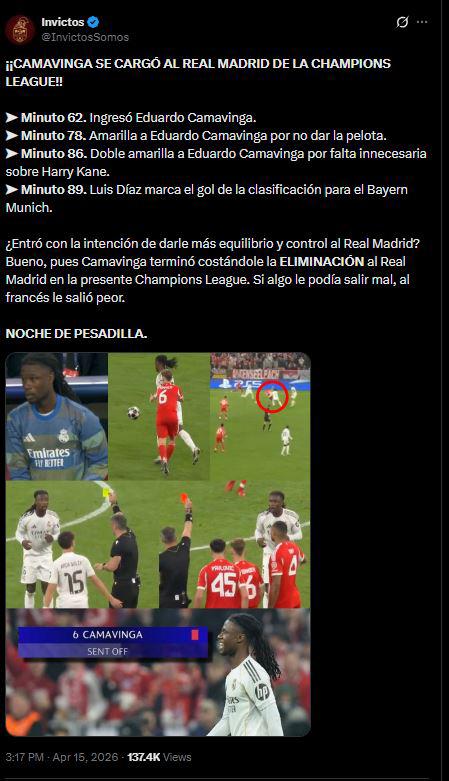 Enfado en Real Madrid por lo que pasó vs Bayern; recibe burlas tras eliminación