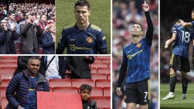 Cristiano Ronaldo volvió a jugar con el Manchester United tras el fallecimiento de su hijo gemelo que esperaba con su pareja Georgina Rodríguez. El futbolista portugués marcó un gol ante Arsenal y fue una dedicación especial.