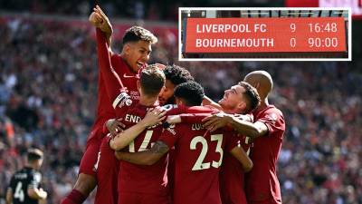El Liverpool logró su primer triunfo de la temporada en Anfield contra el Bournemouth (9-0), igualando el récord de mayor victoria en la era Premier League.