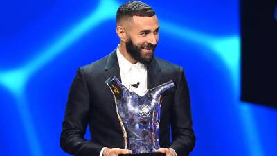 Karim Benzema se llevó el premio al ‘Mejor Jugador del año de la UEFA’.