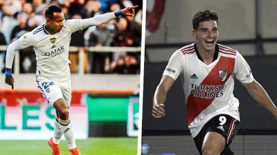 Sebastián Villa y Julián Álvarez fueron las figuras en los triunfos de Boca Juniors y River Plate en la seguunda jornada de la Copa de la Liga Argentina.