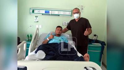 Walter Martínez fue operado por el doctor Óscar Benítez en San Pedro Sula.