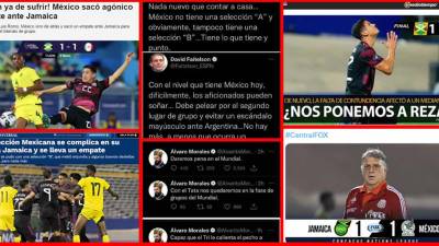 La prensa mexicana reaccionó inconforme y molesta por el tropiezo de México en su visita a Jamaica (1-1) en la tercera jornada de la Liga de Naciones de la Concacaf en Kingston.