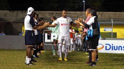 El plantel del Honduras Progreso le hizo el pasillo al Olimpia, campeón de la Liga Concacaf 2022.