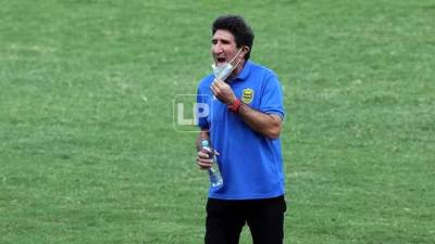 Héctor Vargas durante el clásico que Real España le ganó al Motagua.