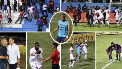 El clásico capitalino Motagua-Olimpia quedó empatado (1-1) en la ida de semifinales del Torneo Clausura 2022. Estas son las mejores imágenes del partido.