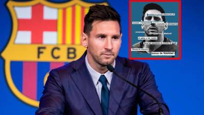Los documentos publicados por el diario El Mundo detallan las exigencias que Lionel Messi impuso para renovar su contrato con el FC Barcelona.