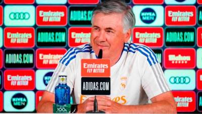 Carlo Ancelotti durante la conferencia de prensa en la previa del partido Real Madrid-Cádiz.