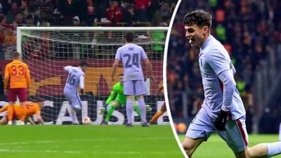 Pedri marcó un golazo para el Barcelona frente al Galatasaray en la Europa League.