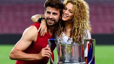 La cantante Shakira y su pareja Piqué.