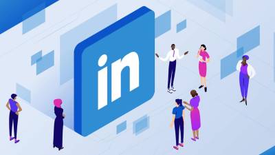 El logo de LinkedIn.