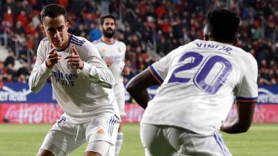 Real Madrid quedó muy cerca de conquistar el título de la Liga Española tras vencer al Osasuna en Pamplona.