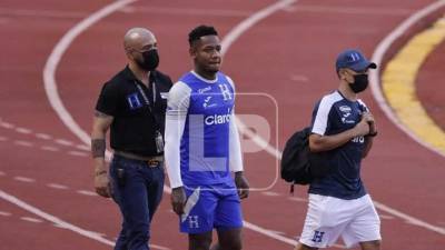 Romell Quioto no pudo formar parte de la práctica de la Selección de Honduras.