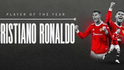 Cristiano Ronaldo gana el premio al Mejor Jugador del Año en el Manchester United por cuarta vez.