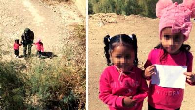 Las menores fueron rescatadas por agentes fronterizos estadounidenses.