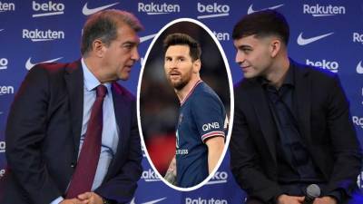 Joan Laporta confundió a Pedri con Messi en la renovación del joven jugador.