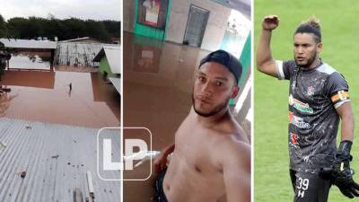 El portero y capitán del Villanueva FC, Jean Marie Gómez, tuvo que salir de su casa por las inundaciones en el Valle de Sula.