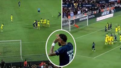 Neymar clavó un golazo en el ángulo de la portería del Nantes en la Supercopa de Francia.