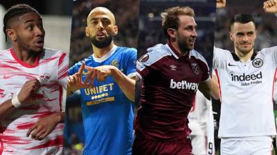 Leipzig-Rangers y West Ham-Eintracht Frankfurt son los duelos de las semifinales de la Europa League.