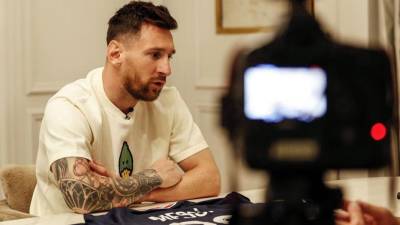 Lionel Messi durante la entrevista con Diario Marca en París.