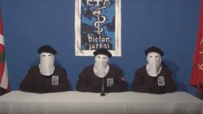 Miembros de ETA anunciaron su disolución definitiva. Foto Twitter.