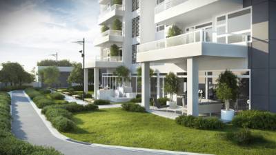 concepto El primer y tercer nivel del edificio tendrá área verde..