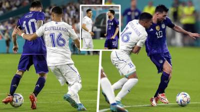 Héctor Castellanos fue la sombra de Messi en el amistoso Argentina-Honduras en el Hard Rock Stadium de Miami.
