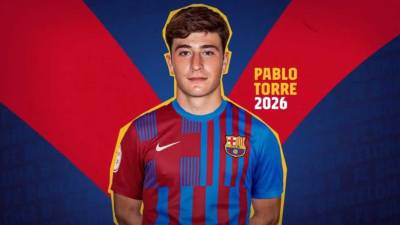 El joven centrocampista Pablo Torre reforzará la próxima temporada al Barça B.