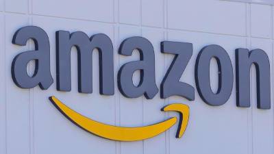 El logo de Amazon.