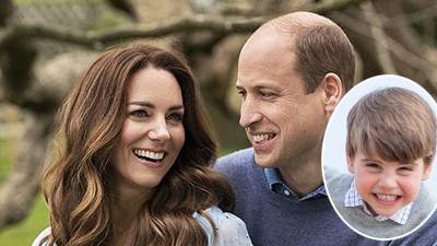 Los duques de Cambridge y el príncipe Louis.