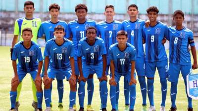 La Sub-17 de Honduras que jugó de titular en el triunfo 2-0 frente a Guatemala.