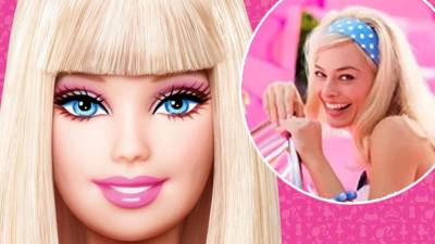 La actriz Margot Robbie como “Barbie”.