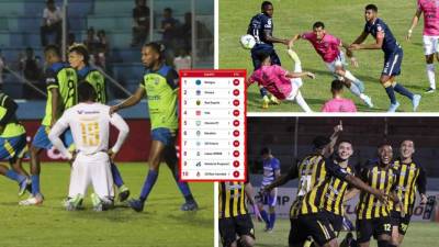 La tabla de posiciones del Torneo Apertura 2022 de la Liga Nacional de Honduras tras la jornada 13.