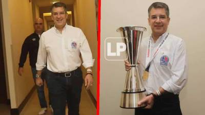 Rafael Villeda conquistó su primer título internacional como presidente del Olimpia.