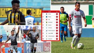 La tabla de posiciones del Torneo Apertura 2022 de la Liga Nacional de Honduras.