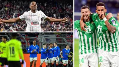Betis, Sevilla y Rangers ganaron en la ida de los dieciseisavos de final de la Europa League.