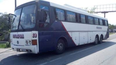 El autobús involucrado en el incidente en cuestión.