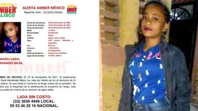 El sistema de Alerta Amber en México ha publicado la información en busca de su paradero.