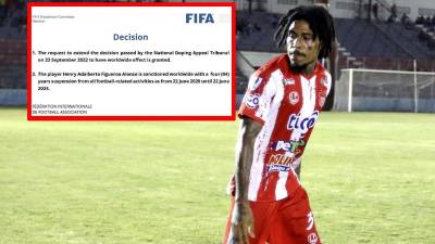 Henry Figueroa ha sido inhabilitado por la FIFA de toda actividad relacionada con el fútbol.