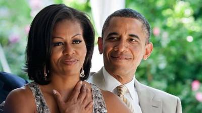 El expresidente de EE.UU., Barack Obama y la ex primera dama Michelle Obama.