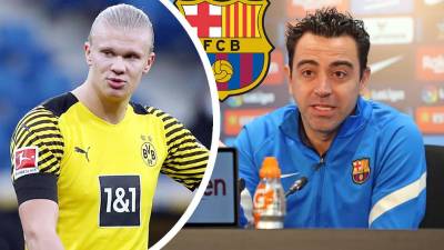 Xavi Hernández no desmintió su reunión con Erling Haaland para ofrecerle que juegue en el Barcelona.