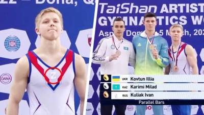 Ivan Kuliak lució un símbolo ruso de la guerra a favor de la invasión sobre Ucrania.