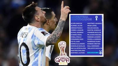 Lionel Messi encabeza la convocatoria de Argentina para disputar el Mundial de Qatar 2022.