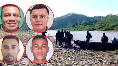 Darwin Ilovares, 29 (primero arriba), Walter Sánchez, 33 (segundo arriba), Osly Núñez, 36 (primero abajo), y Juan Vargas Merlo (Militar).