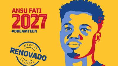 Ansu Fati ha renovado su contrato con el Barcelona hasta 2027.