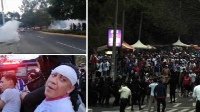 Las barras de Municipal y Olimpia se enfrentaron en una lamentable pelea previo al partido de la Liga Concacaf en la Ciudad de Guatemala.