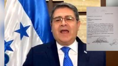 Hernández envió su informe anual en conjunto con Rolando Argueta, presidente de la Corte Suprema de Justicia.