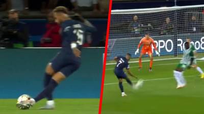 Neymar asistió de rabona a Mbappé, que marcó un golazo ante el Maccabi Haifa.